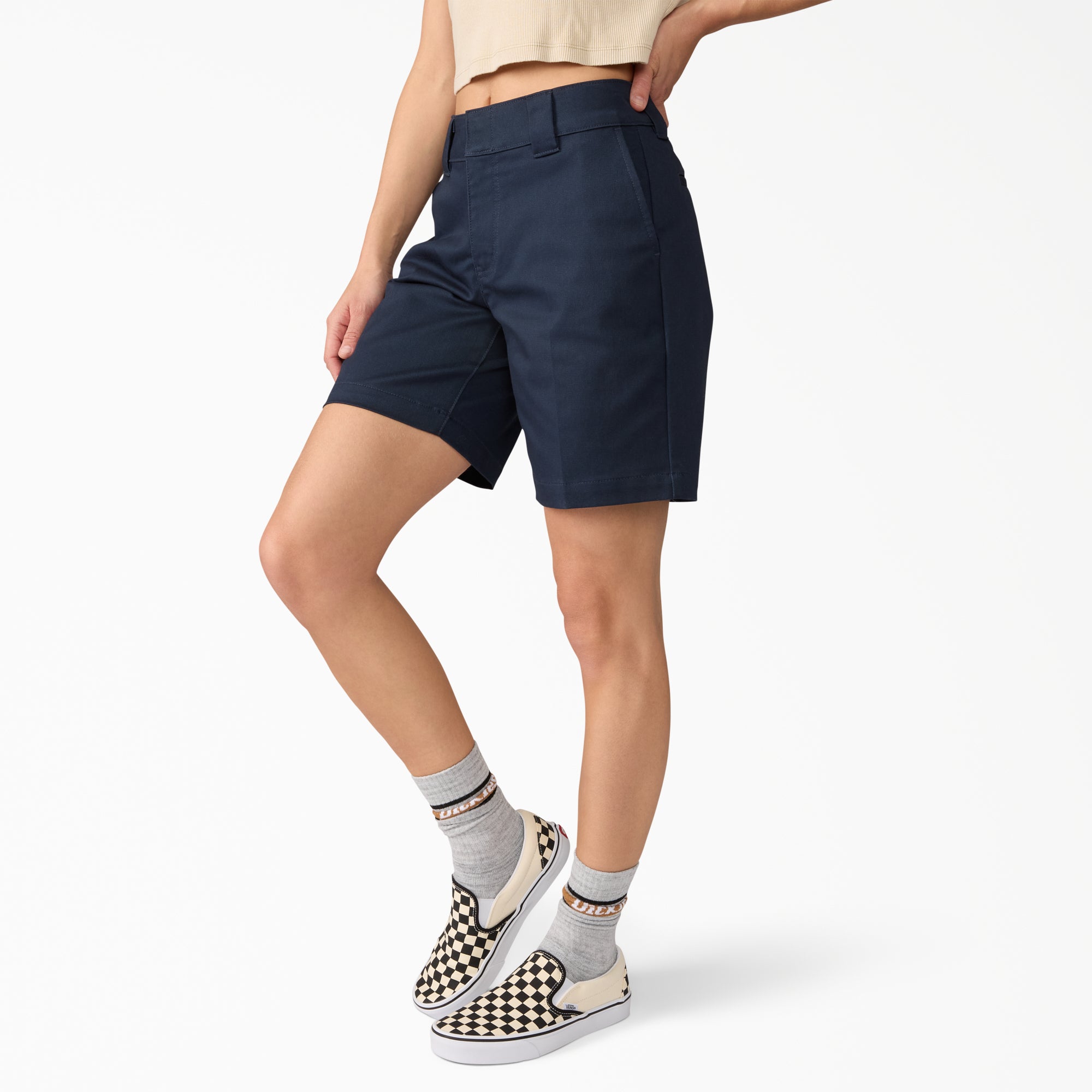"Women's Super Flex Flat Front Shorts, 9"""