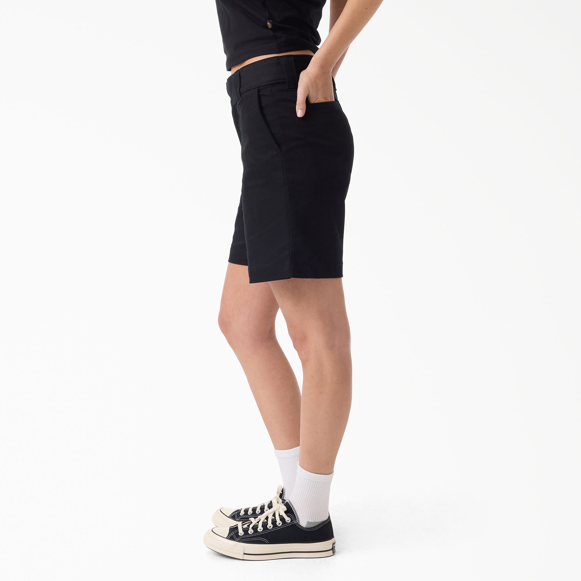 "Women's Super Flex Flat Front Shorts, 9"""