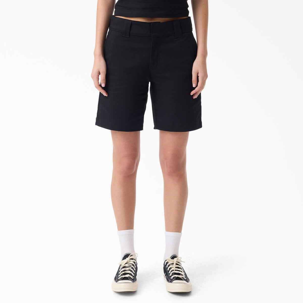 "Women's Super Flex Flat Front Shorts, 9"""