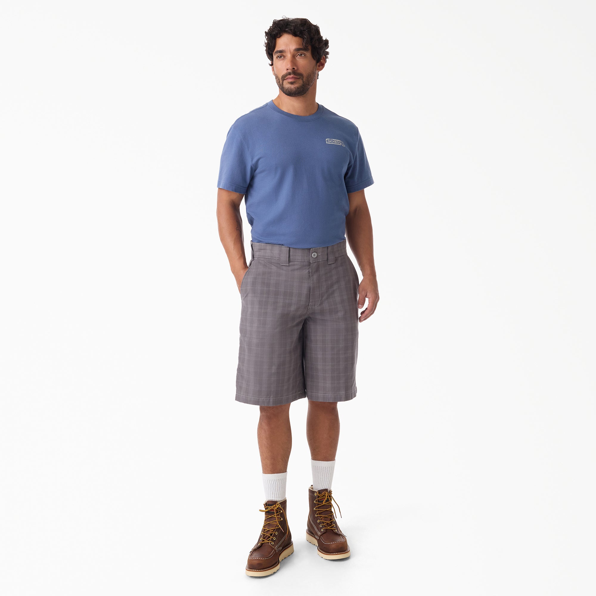 "Plaid Work Shorts, 11"""