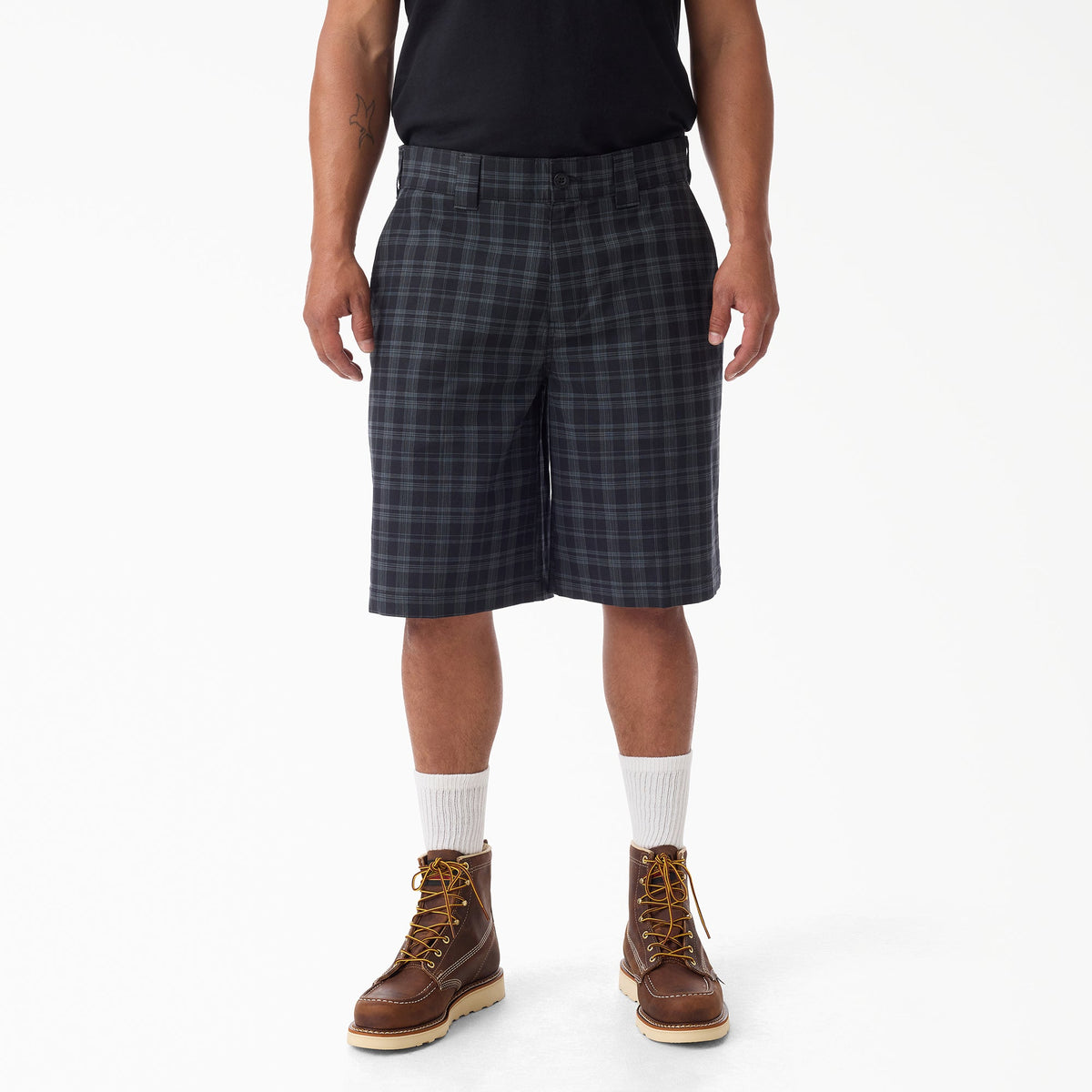 "Plaid Work Shorts, 11"""