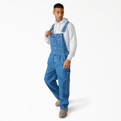 "Loose Denim Bib Overalls"