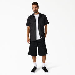 "Hemp Twill Work Shorts, 13"""