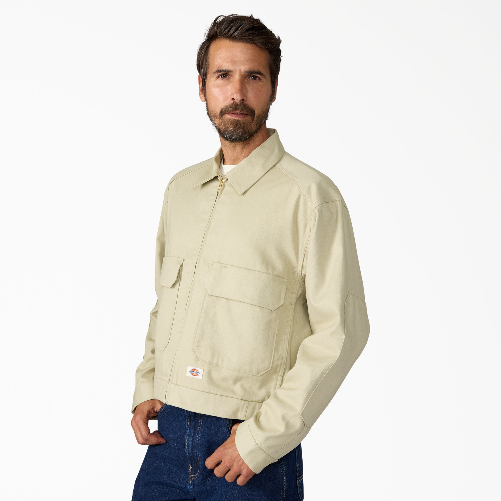 "Hemp Twill Trucker Jacket"
