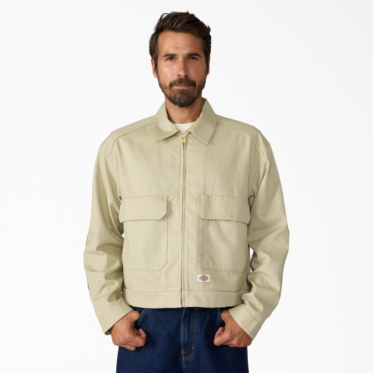 "Hemp Twill Trucker Jacket"