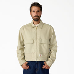 "Hemp Twill Trucker Jacket"