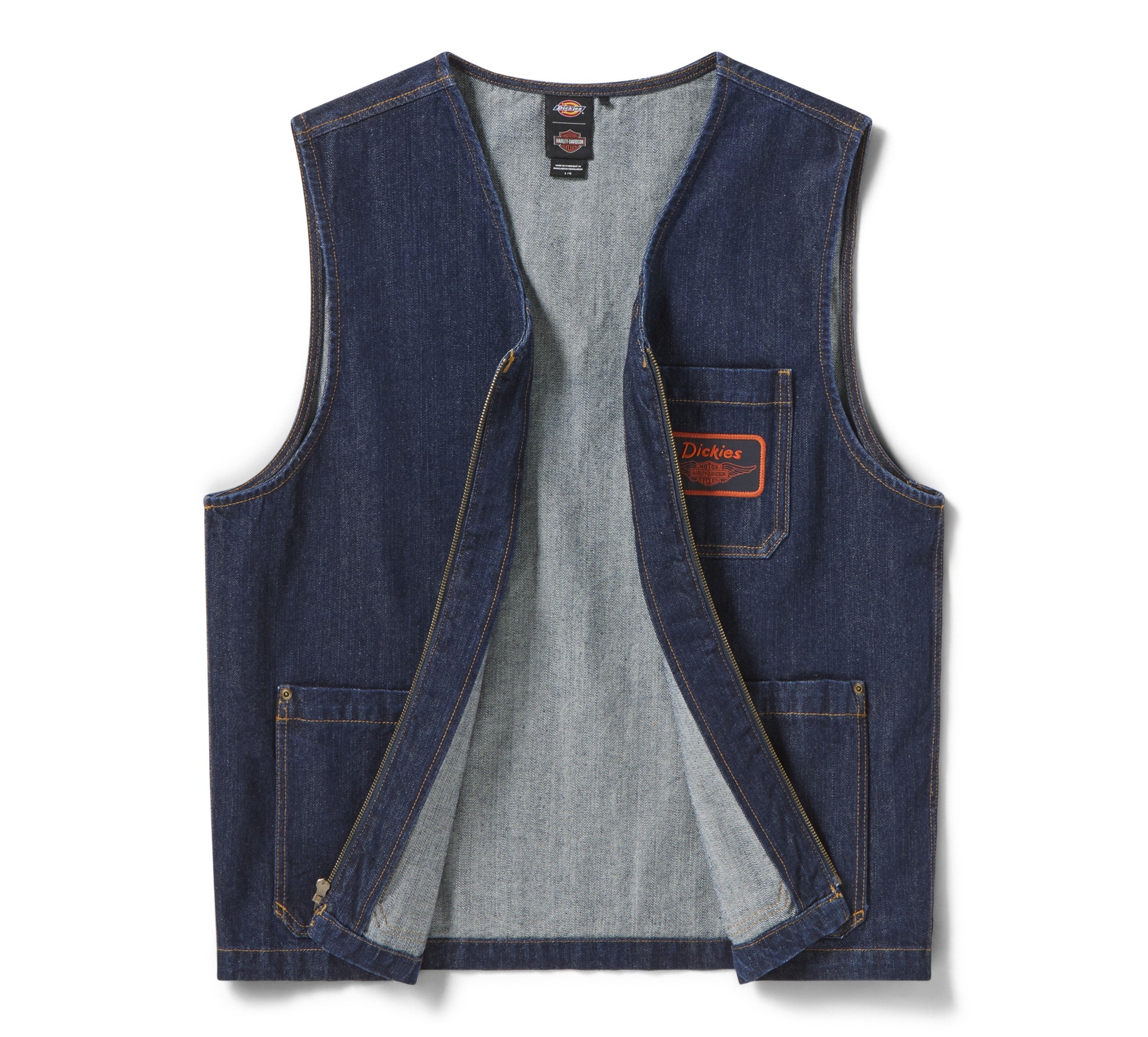 "Dickies x Harley-Davidson® Denim Zip-Up Vest"