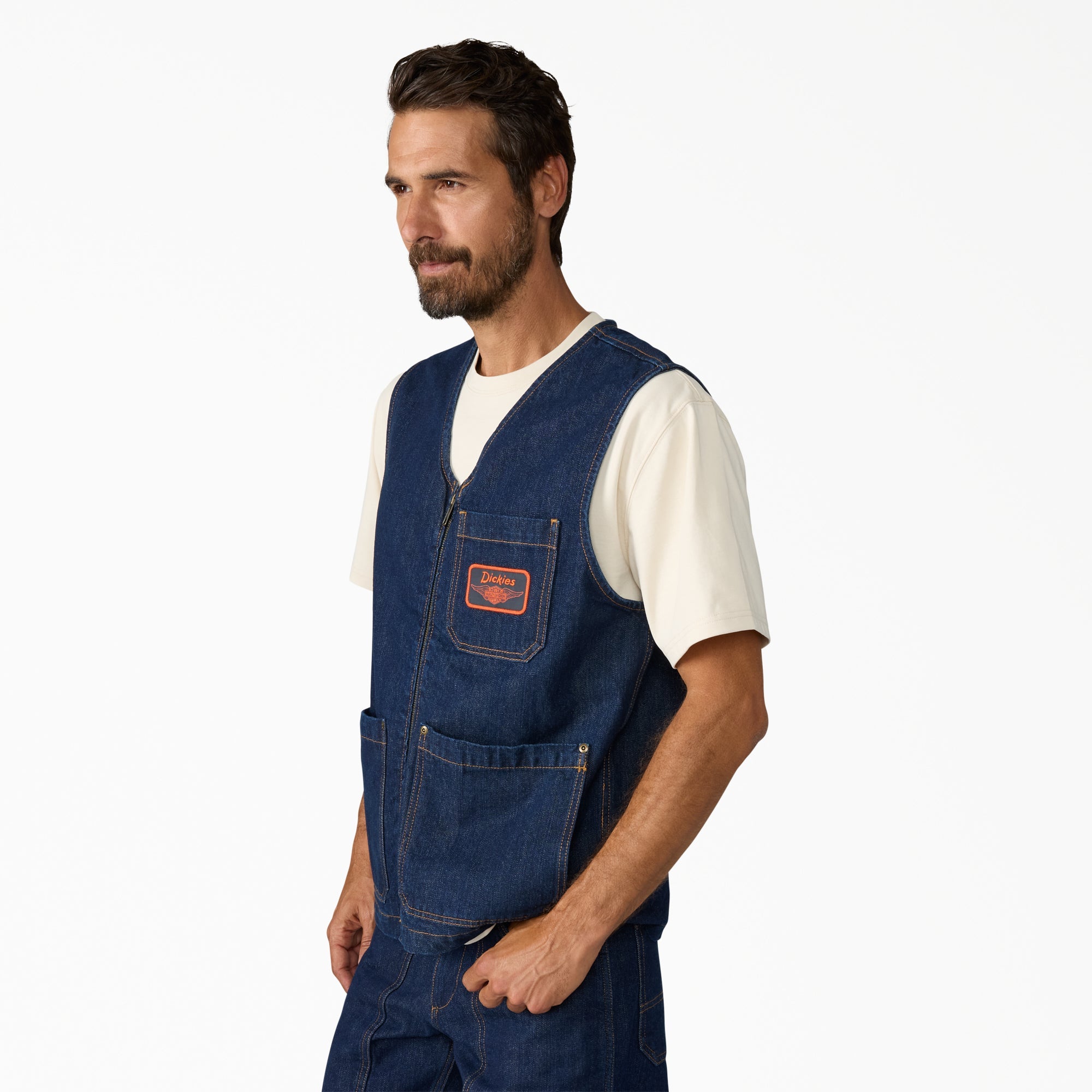 "Dickies x Harley-Davidson® Denim Zip-Up Vest"
