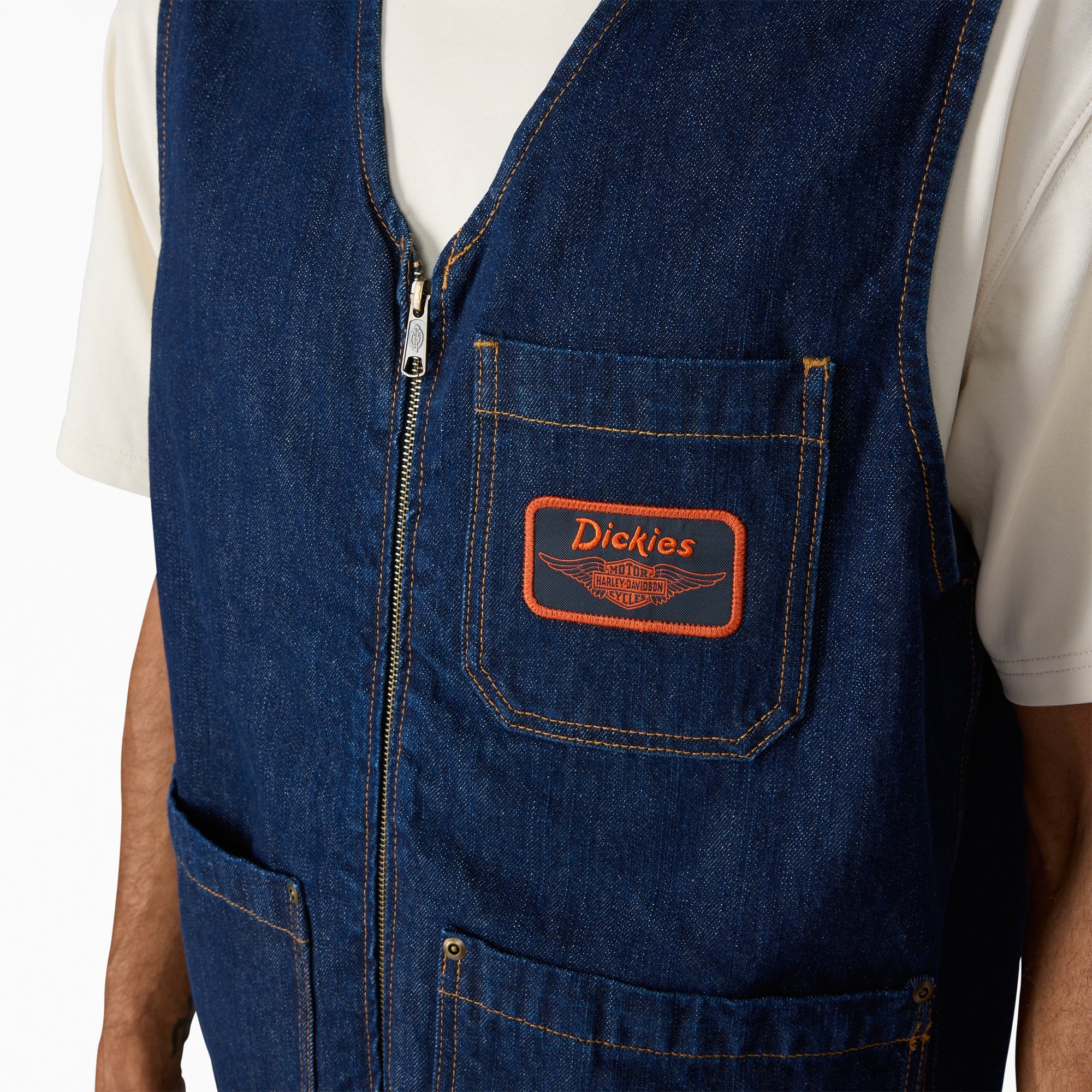 "Dickies x Harley-Davidson® Denim Zip-Up Vest"