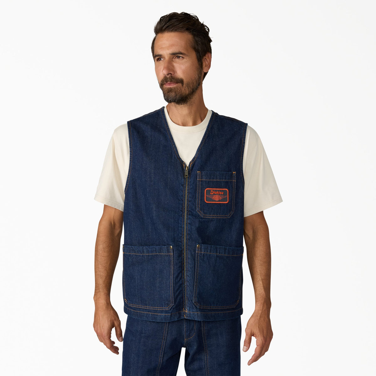 "Dickies x Harley-Davidson® Denim Zip-Up Vest"
