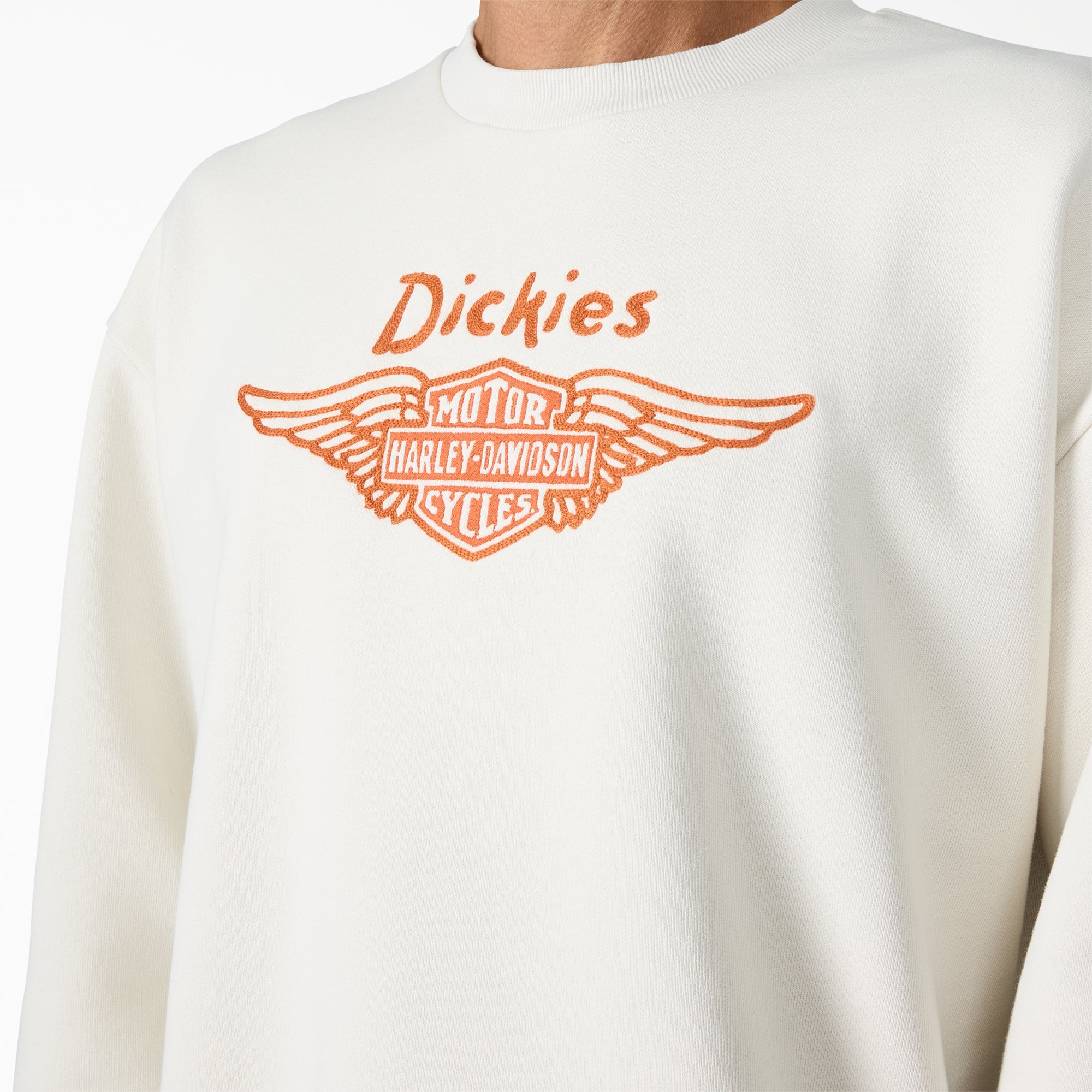 "Dickies x Harley-Davidson® Boxy Fit Embroidered Crewneck Sweatshirt"