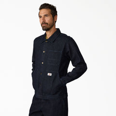 "Selvedge Herringbone Barn Denim Jacket"