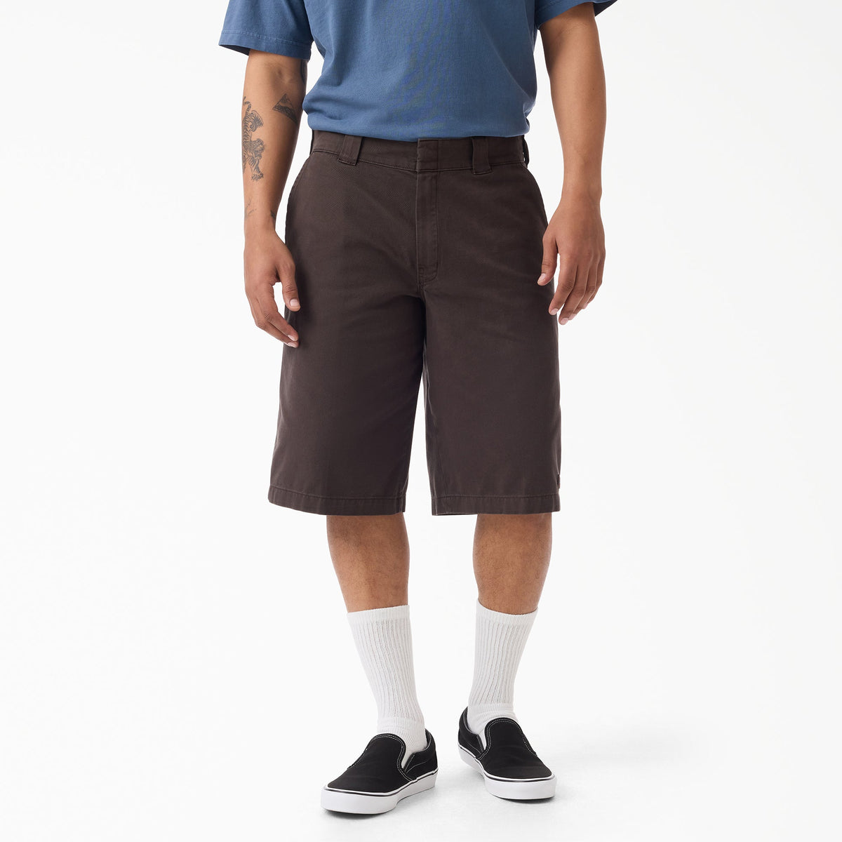 "Worn In Loose Work Shorts, 13"""