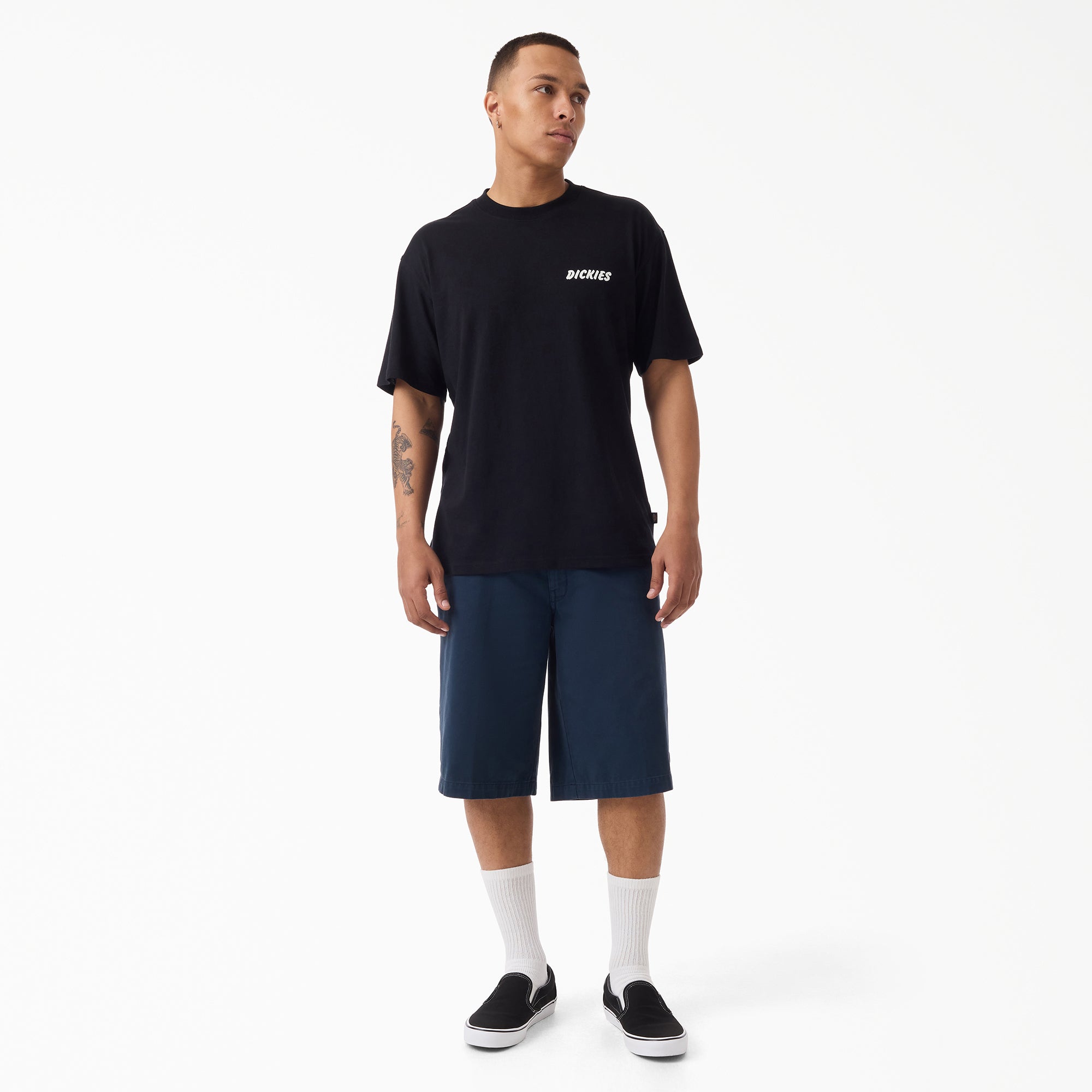 "Worn In Loose Work Shorts, 13"""