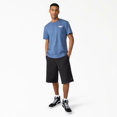 "Worn In Loose Work Shorts, 13"""
