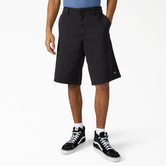 "Worn In Loose Work Shorts, 13"""