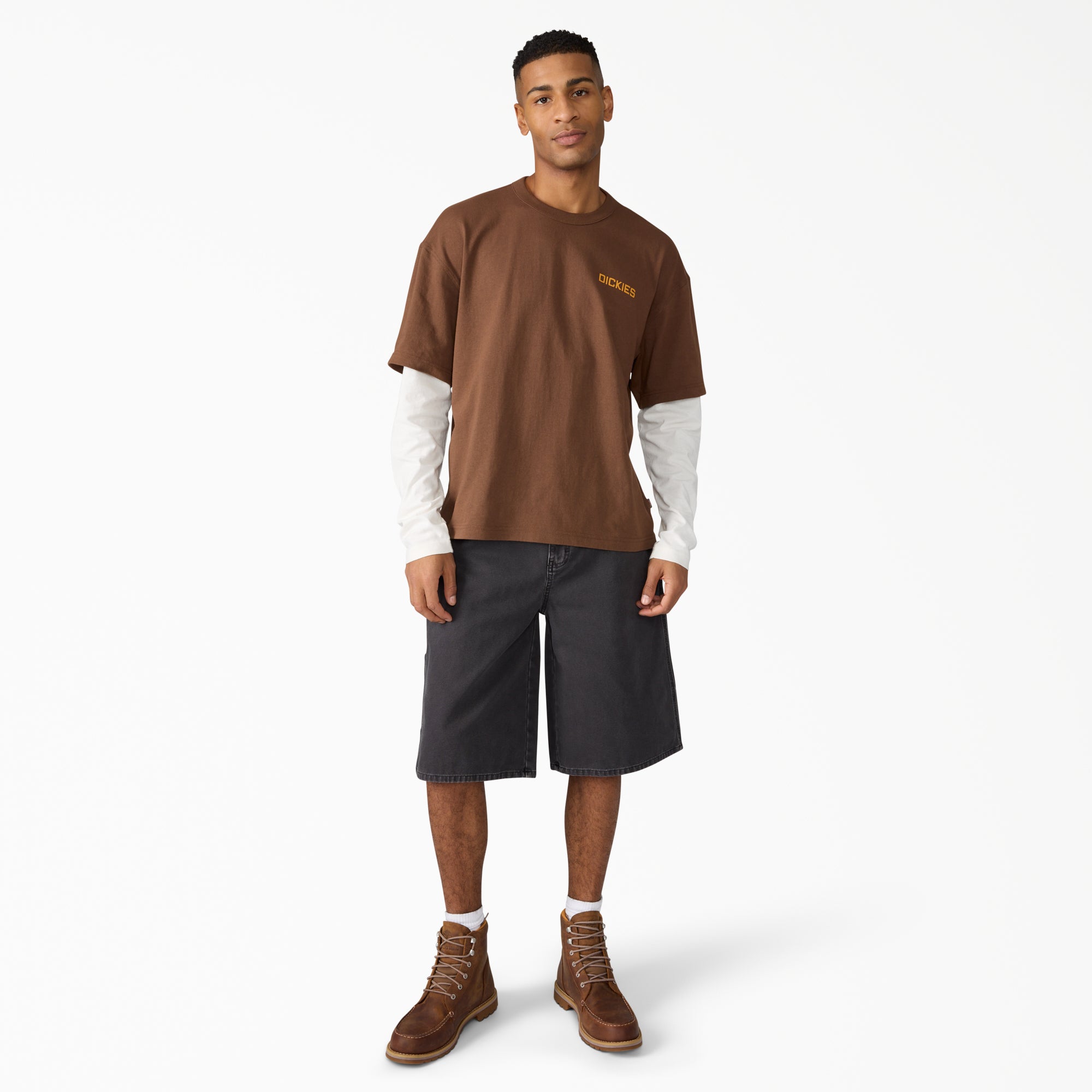 "Worn In Relaxed Carpenter Duck Shorts, 13"""