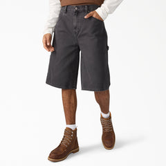 "Worn In Relaxed Carpenter Duck Shorts, 13"""