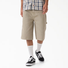"Worn In Relaxed Carpenter Duck Shorts, 13"""