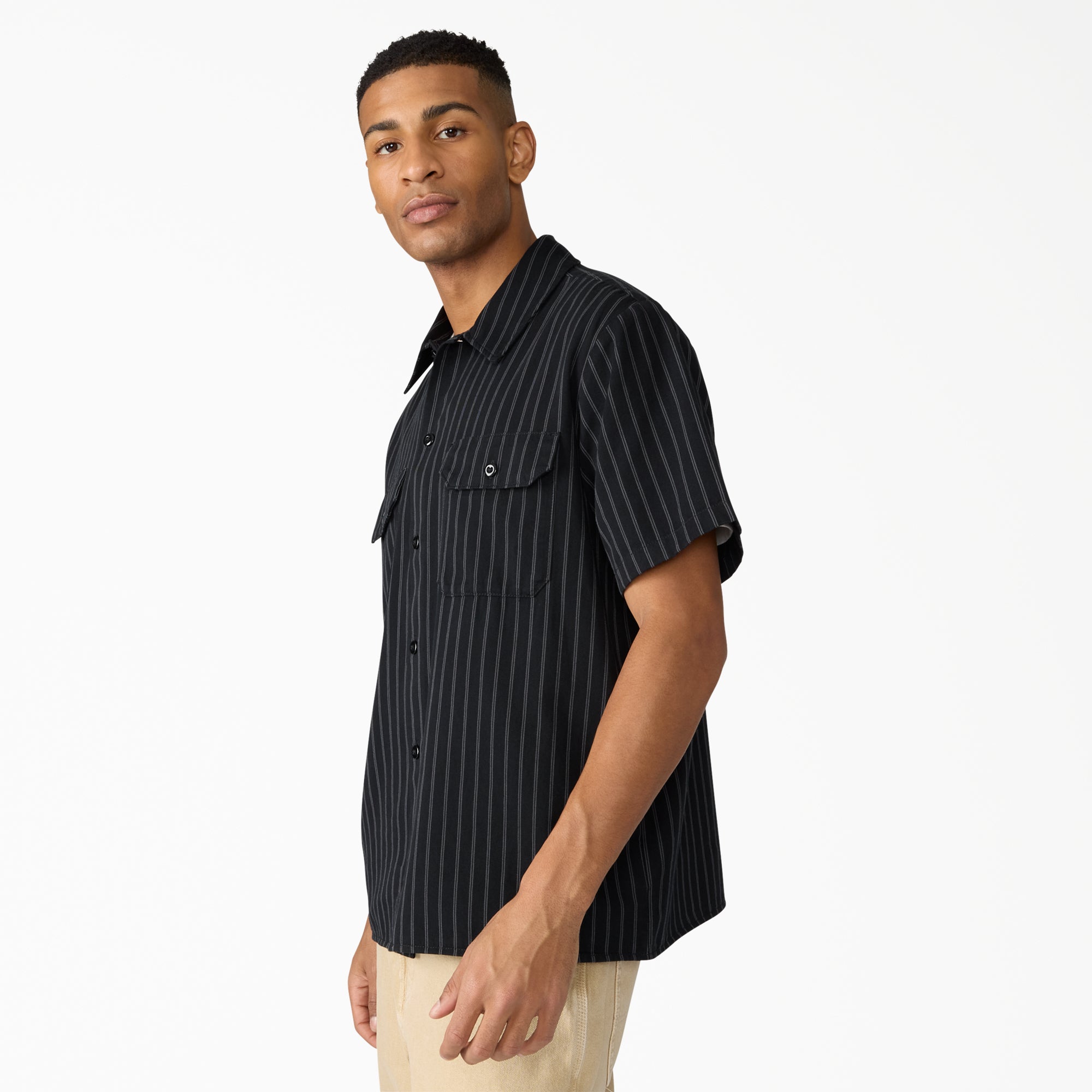 "Worn In Striped Work Shirt"