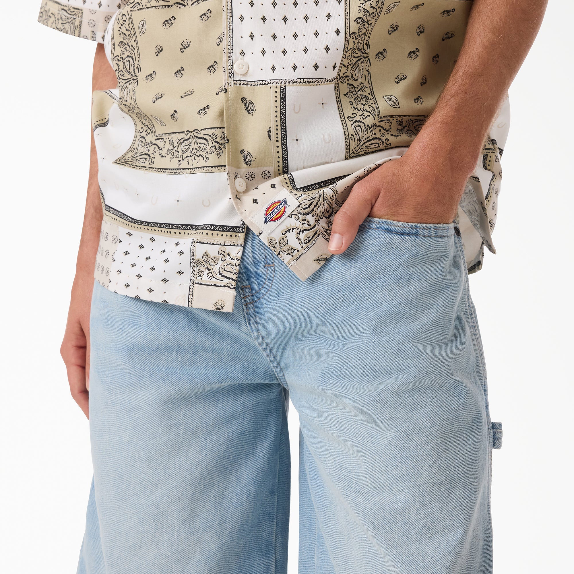 "Worn In Relaxed Carpenter Denim Shorts, 13"""