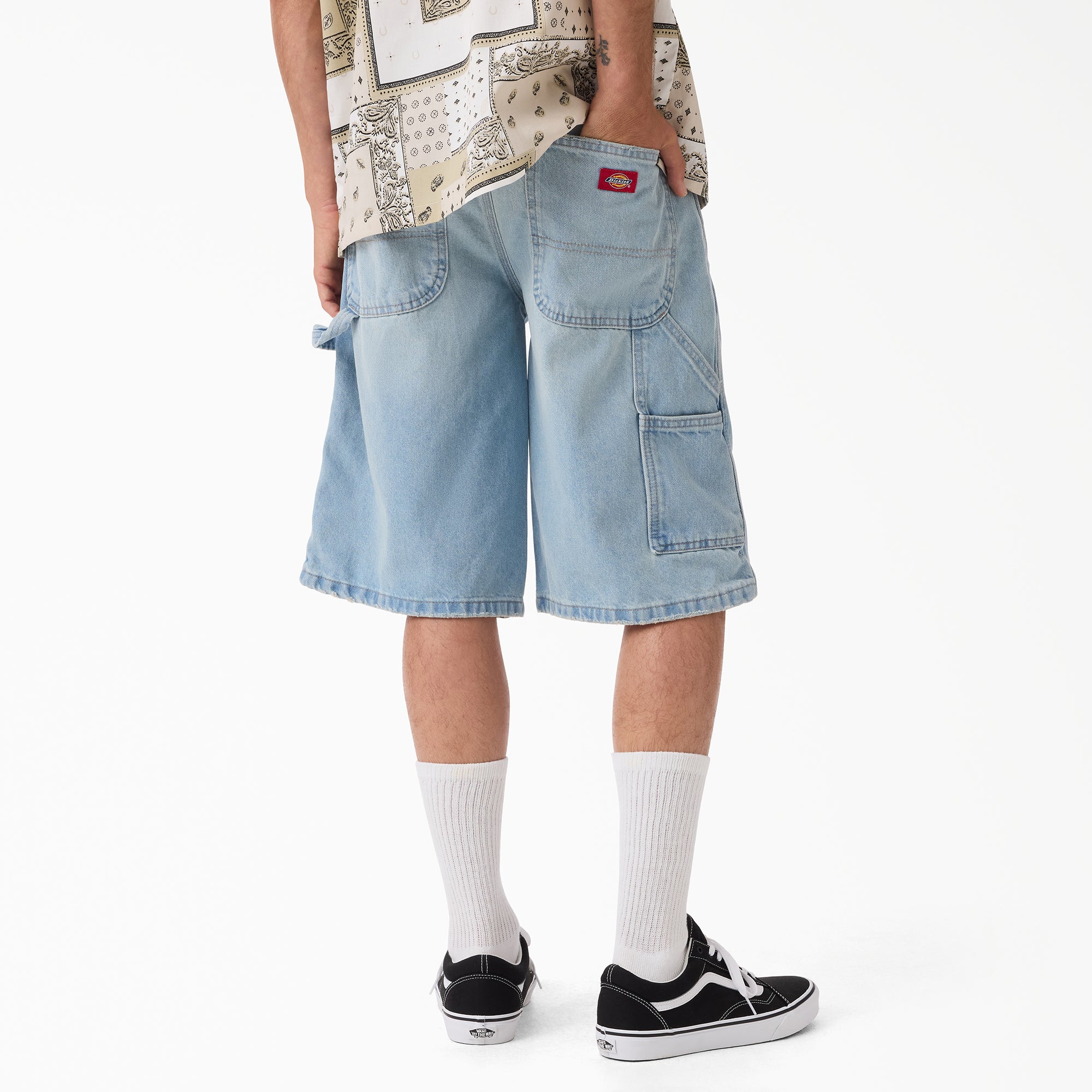 "Worn In Relaxed Carpenter Denim Shorts, 13"""