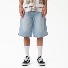 "Worn In Relaxed Carpenter Denim Shorts, 13"""