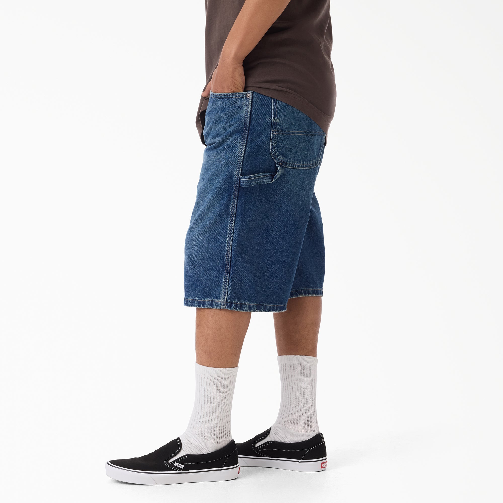 "Worn In Relaxed Carpenter Denim Shorts, 13"""