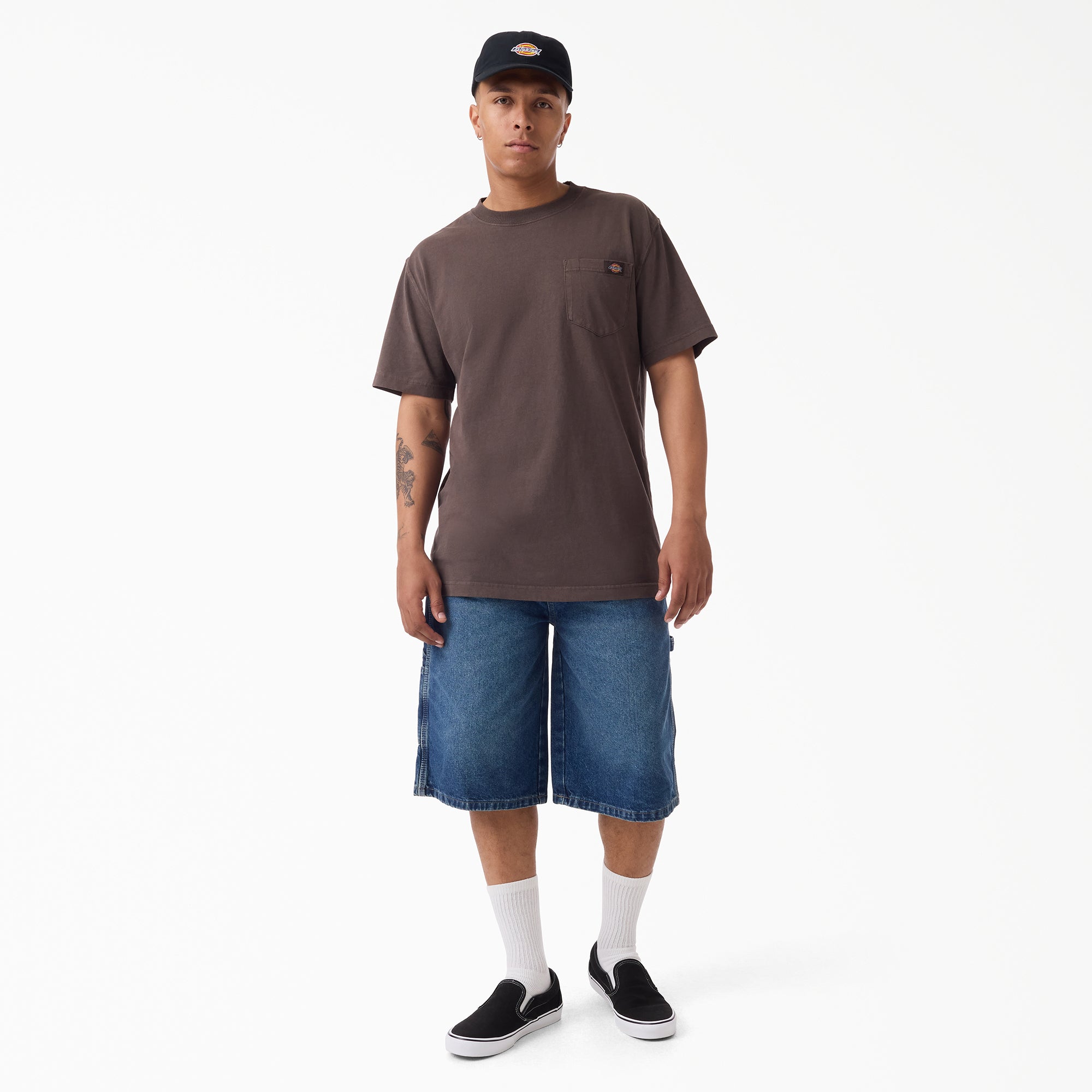 "Worn In Relaxed Carpenter Denim Shorts, 13"""
