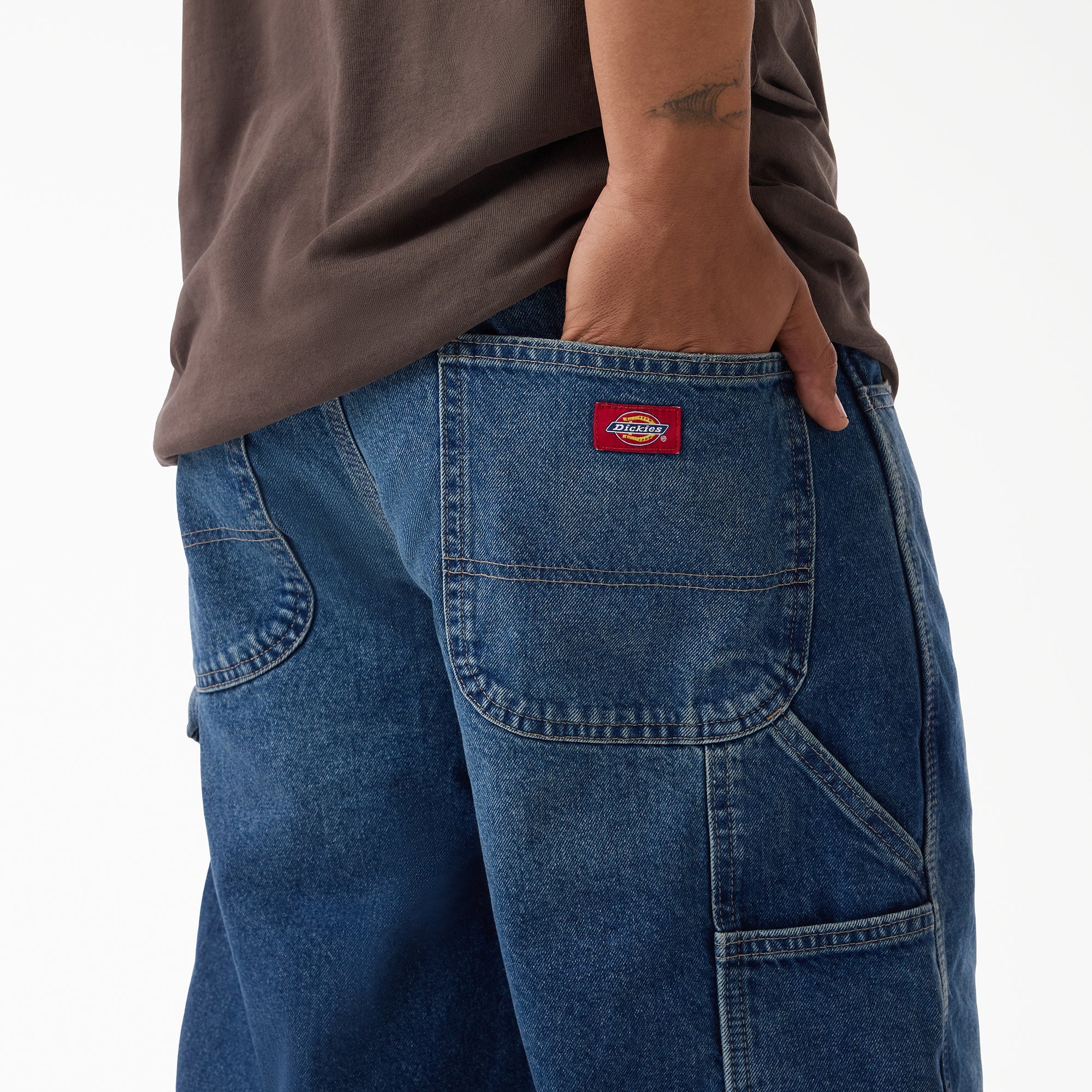 "Worn In Relaxed Carpenter Denim Shorts, 13"""