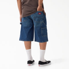 "Worn In Relaxed Carpenter Denim Shorts, 13"""
