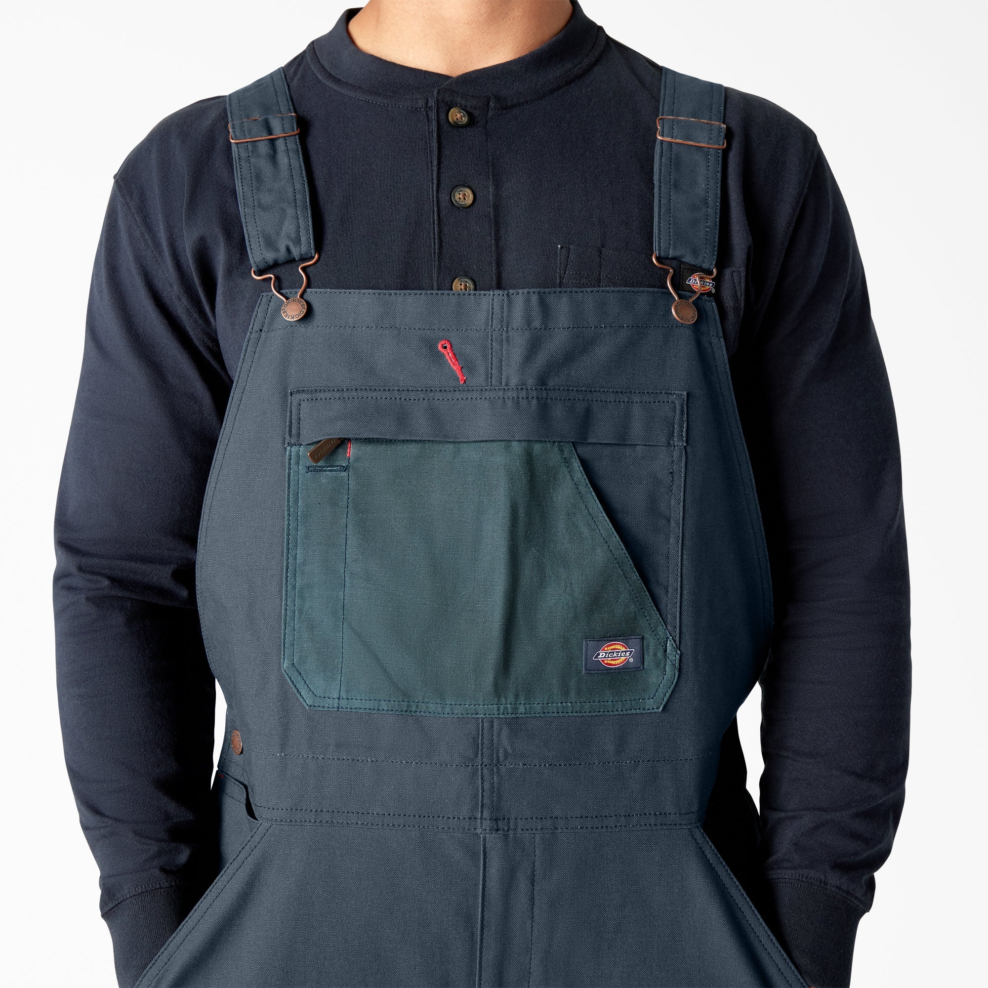 "Waxed Canvas Double Front Bib Overalls"