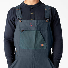 "Waxed Canvas Double Front Bib Overalls"