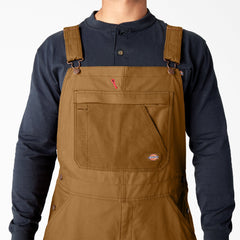 "Waxed Canvas Double Front Bib Overalls"