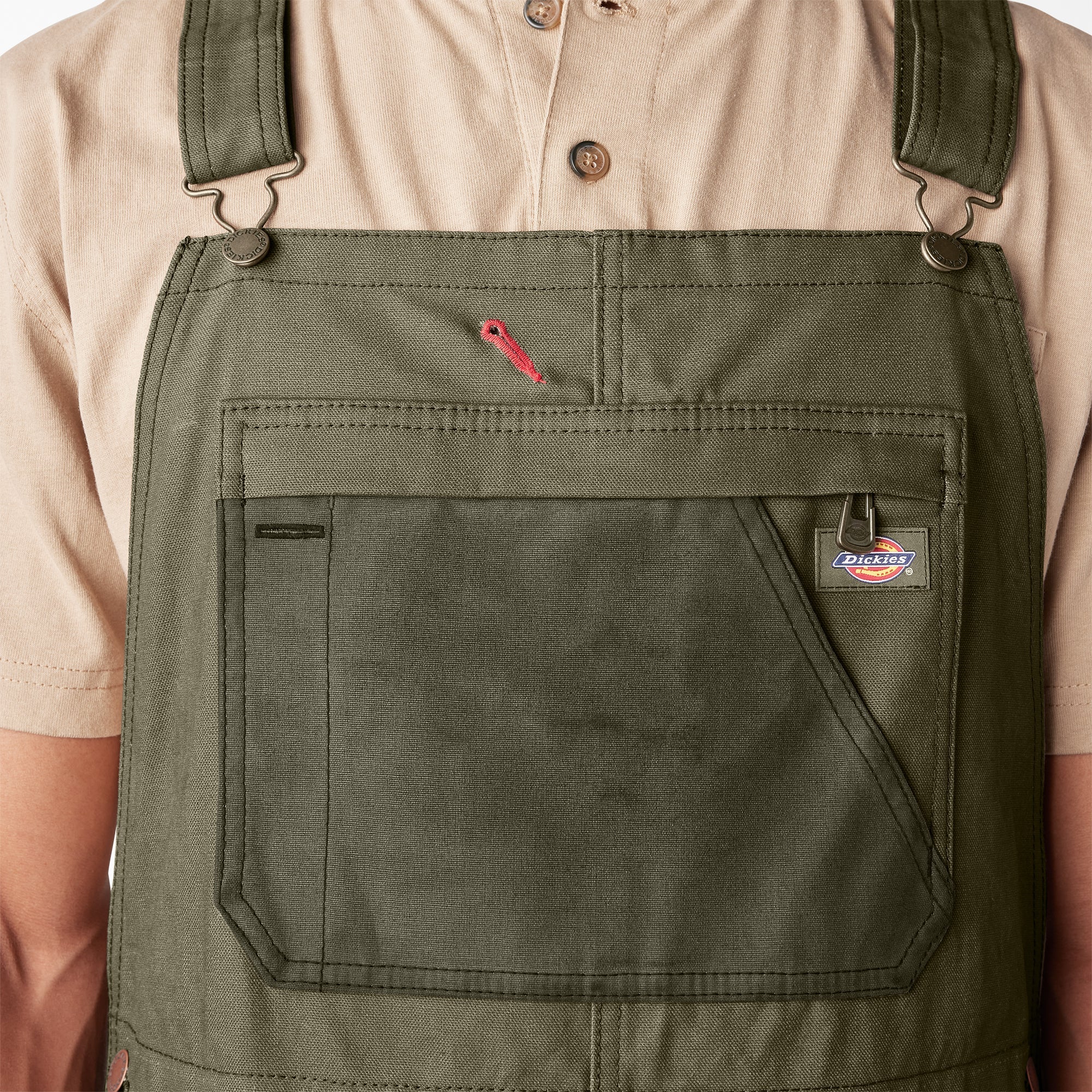 "Waxed Canvas Double Front Bib Overalls"