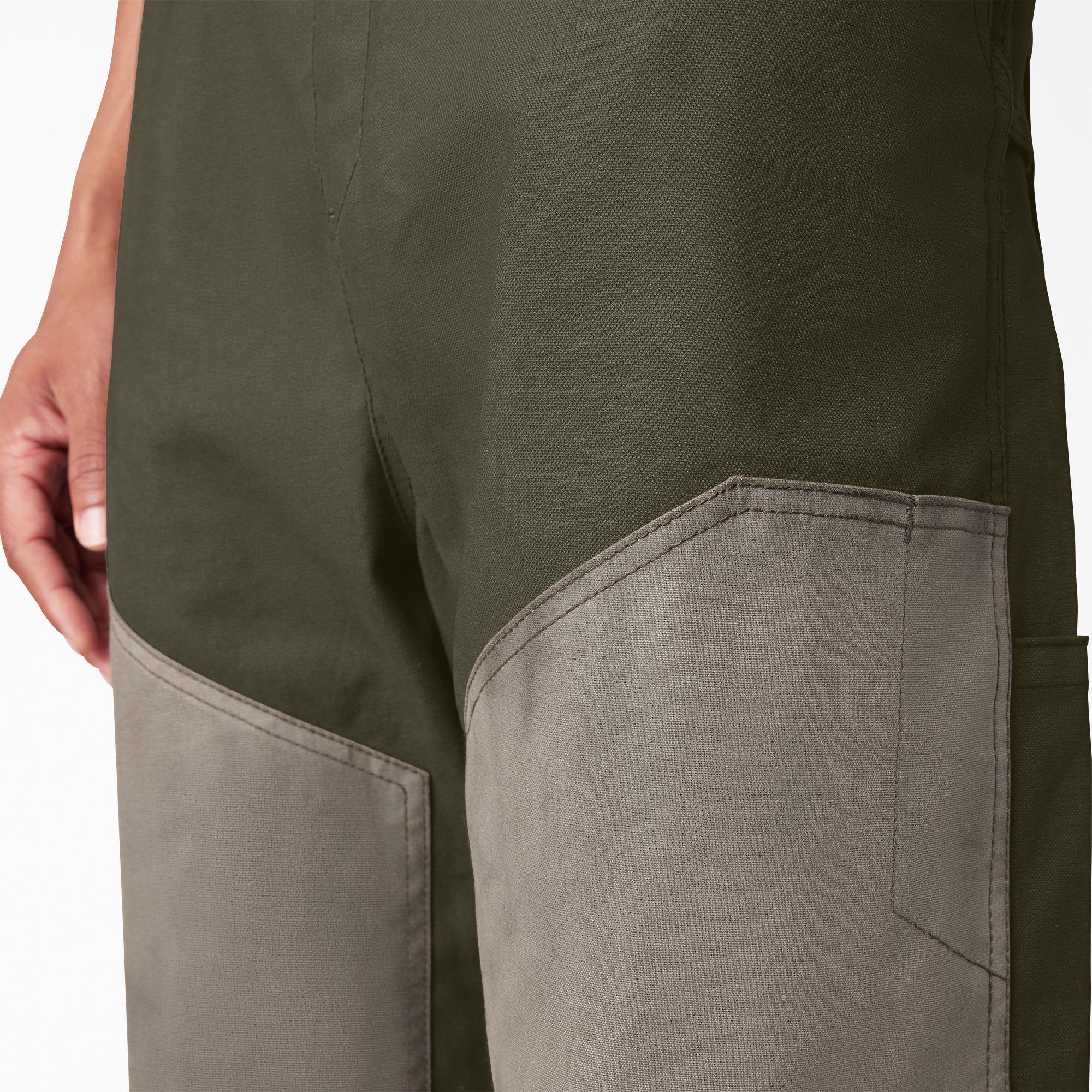 "Waxed Canvas Double Front Bib Overalls"