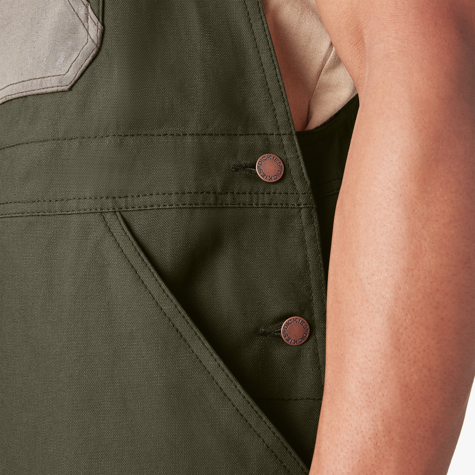 "Waxed Canvas Double Front Bib Overalls"