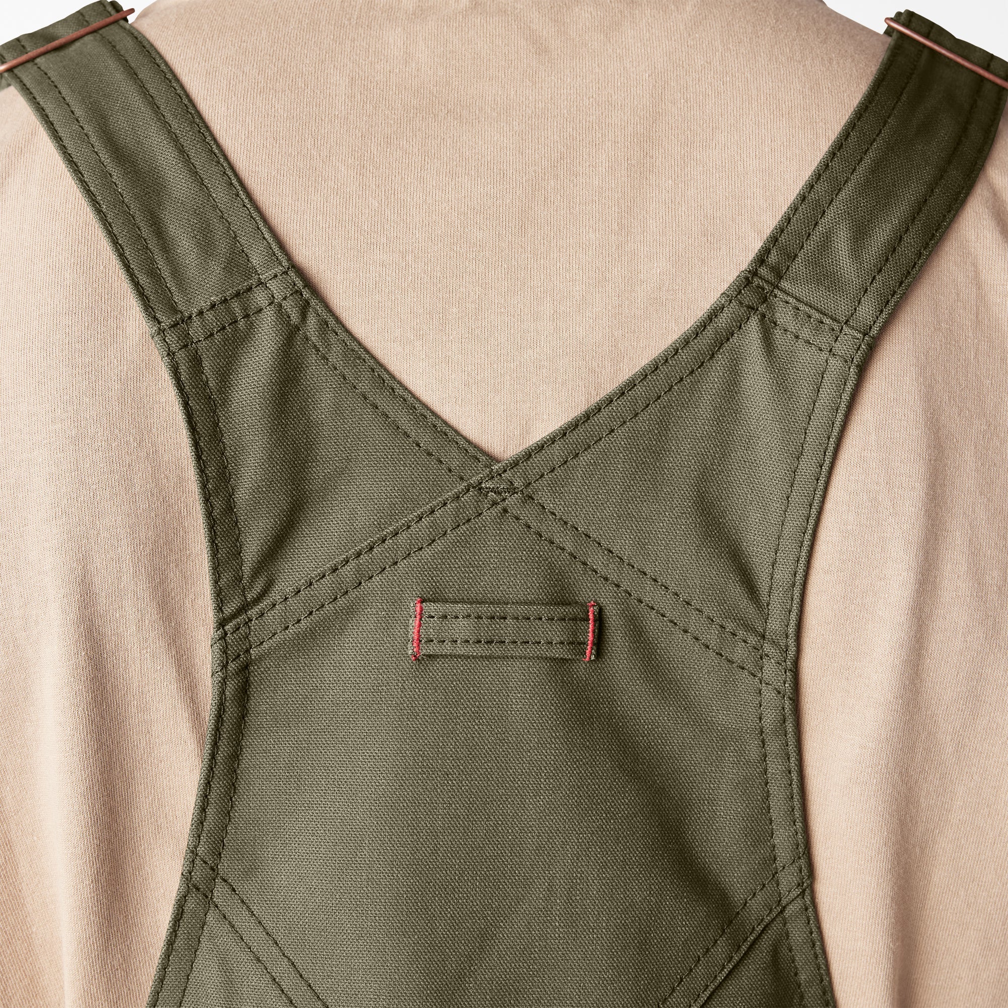 "Waxed Canvas Double Front Bib Overalls"