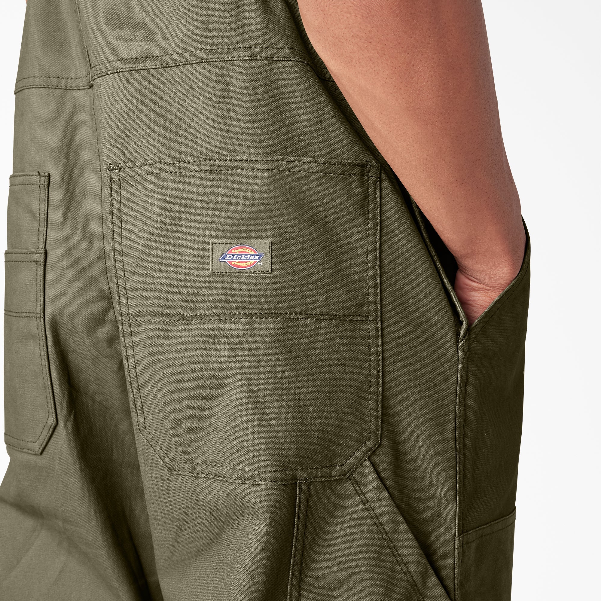 "Waxed Canvas Double Front Bib Overalls"