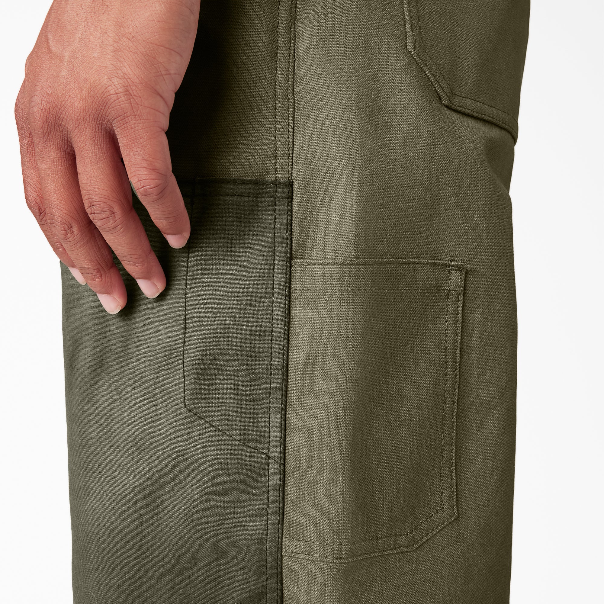"Waxed Canvas Double Front Bib Overalls"