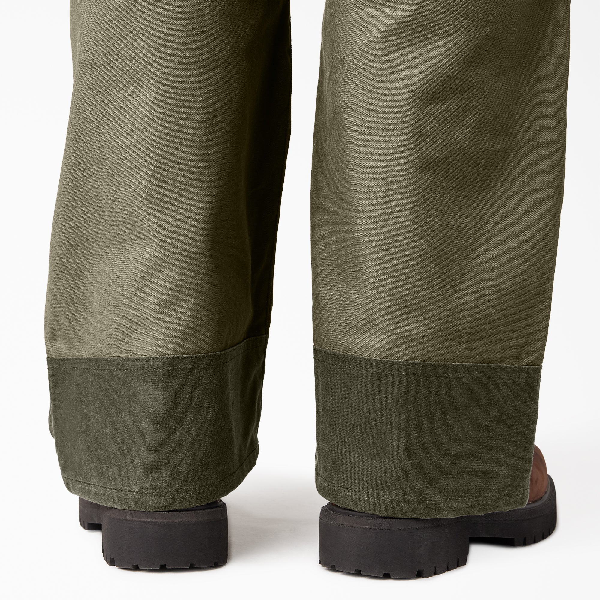 "Waxed Canvas Double Front Bib Overalls"