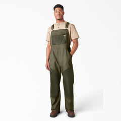 "Waxed Canvas Double Front Bib Overalls"