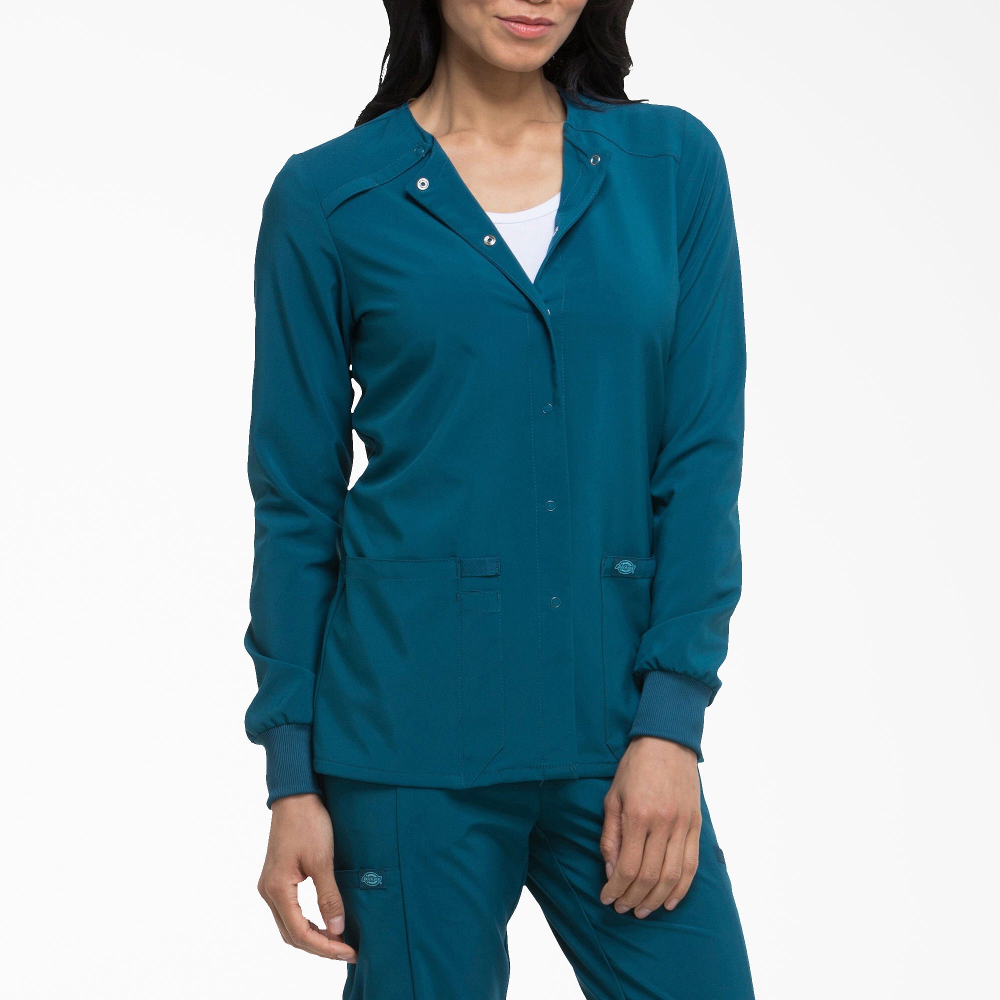 "Women's EDS Essentials Snap Front Scrub Jacket"