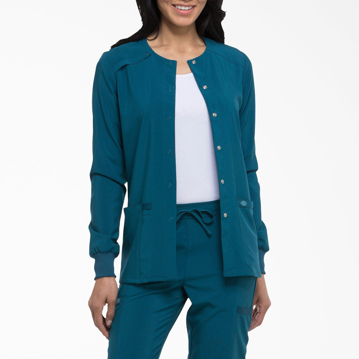 "Women's EDS Essentials Snap Front Scrub Jacket"