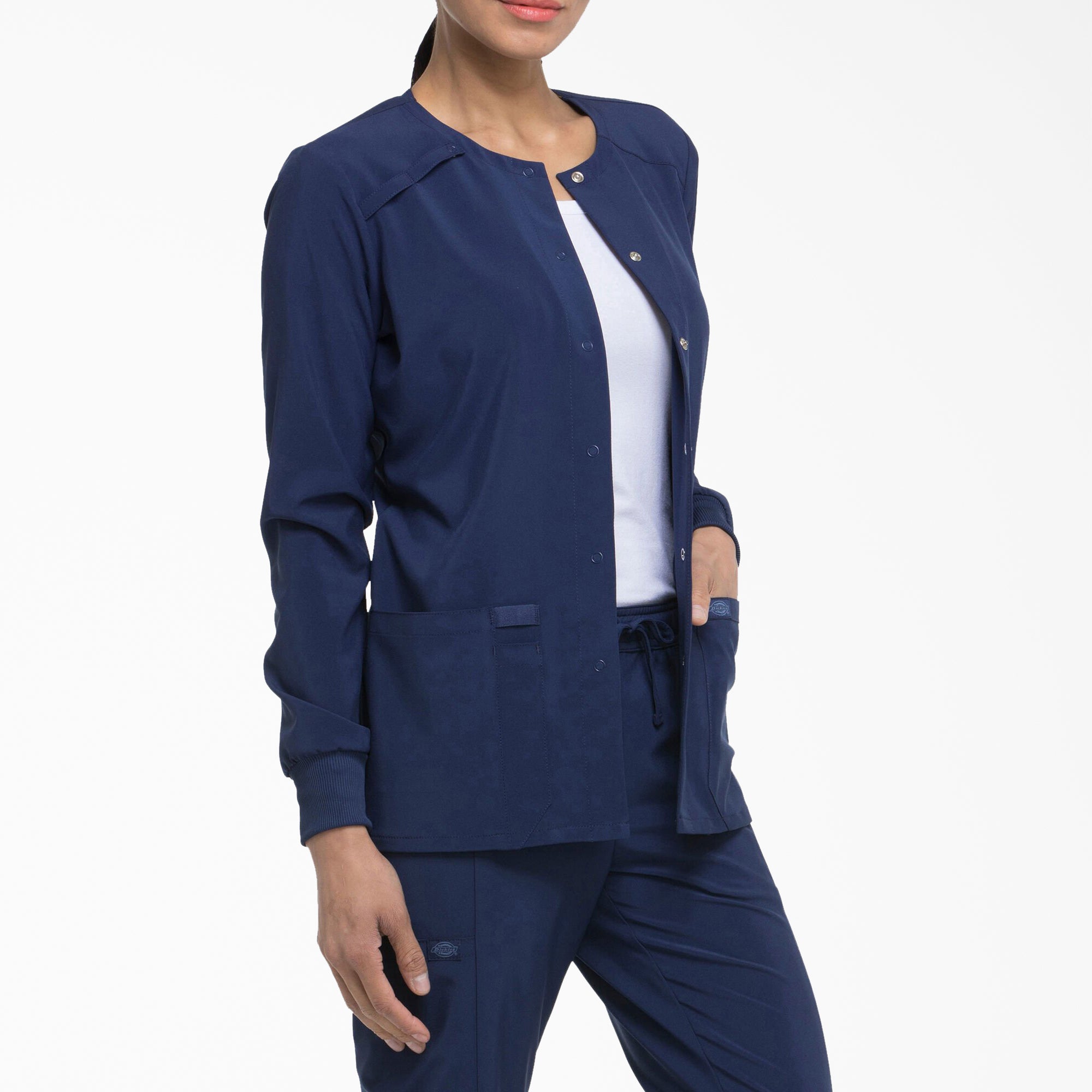 "Women's EDS Essentials Snap Front Scrub Jacket"