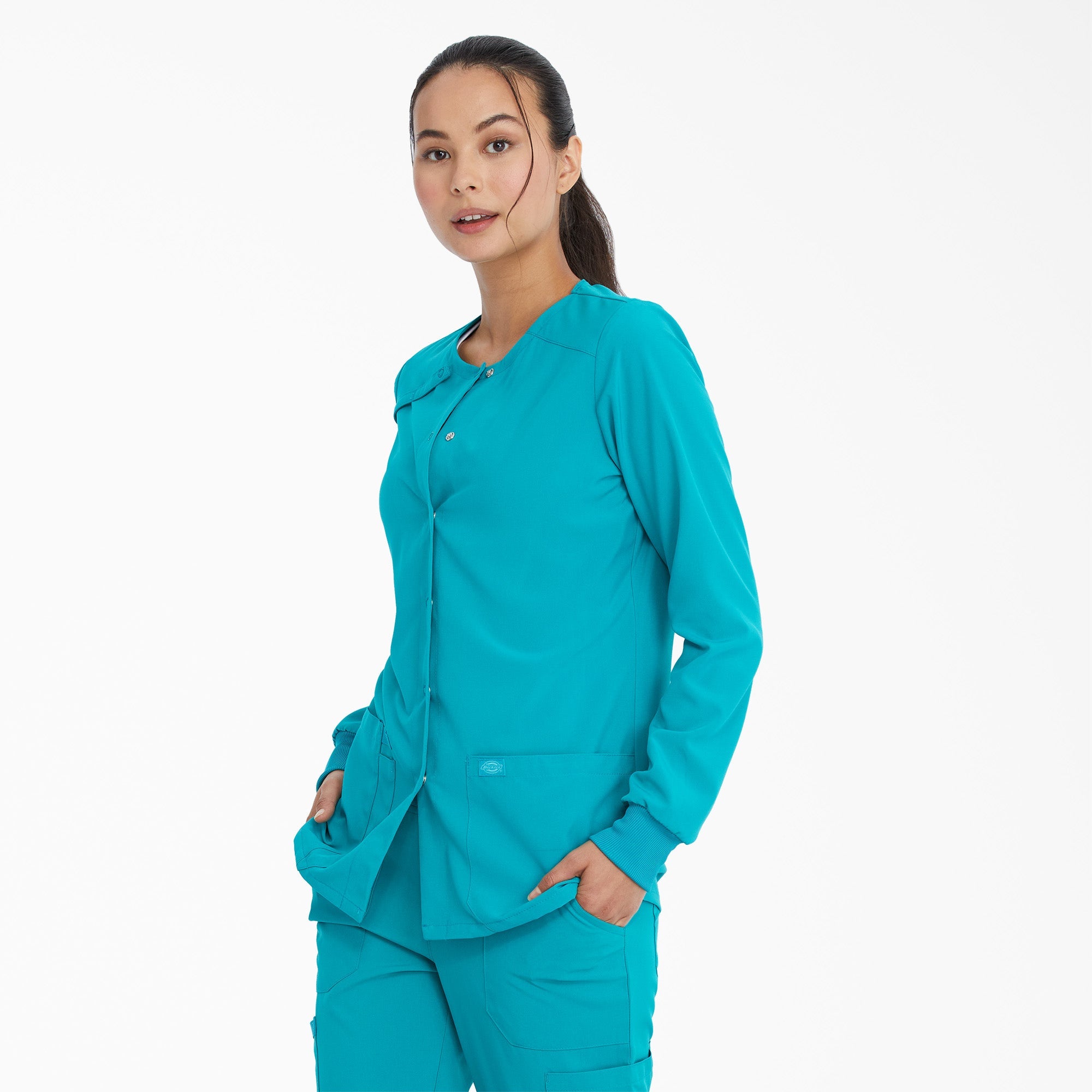 "Women's EDS Essentials Snap Front Scrub Jacket"