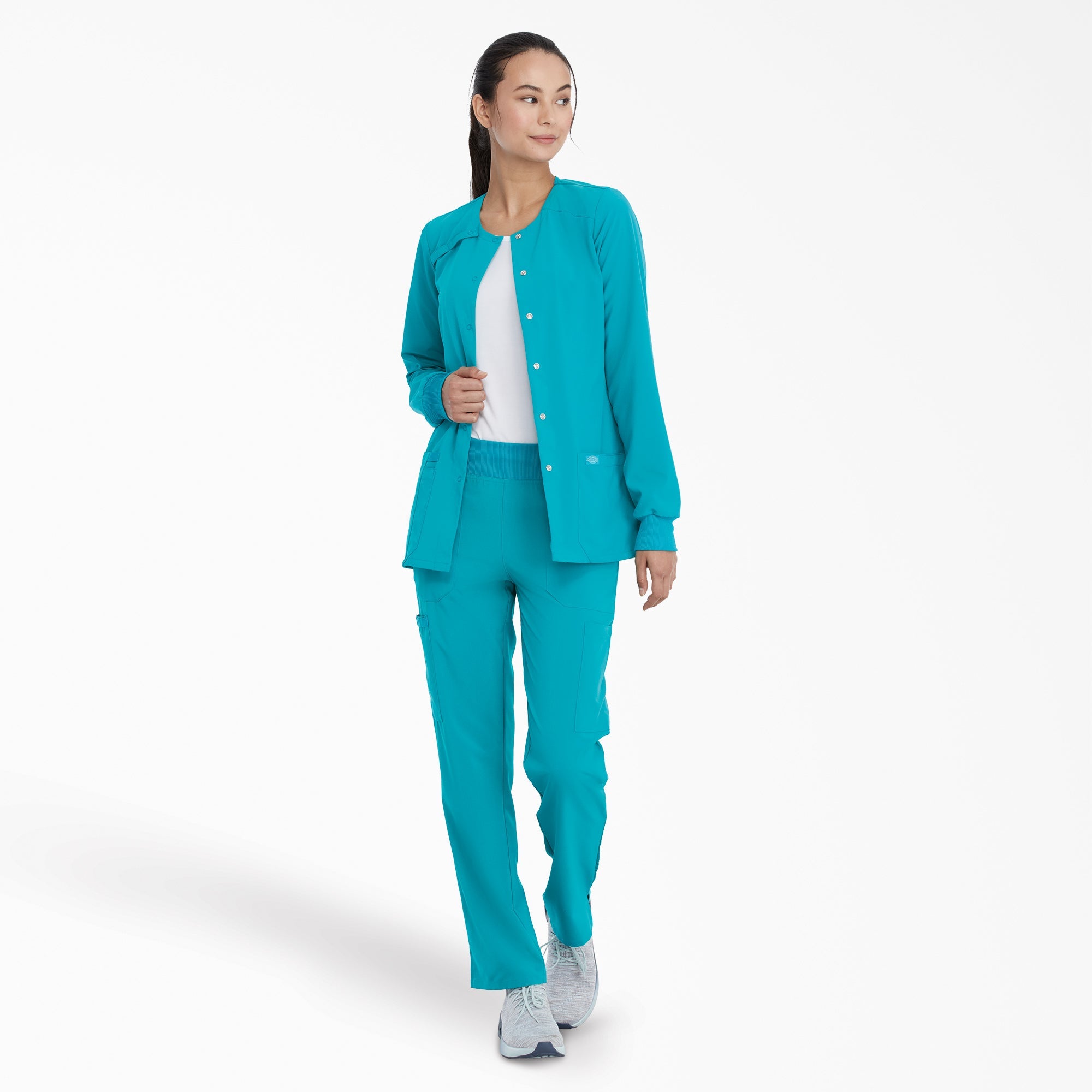 "Women's EDS Essentials Snap Front Scrub Jacket"