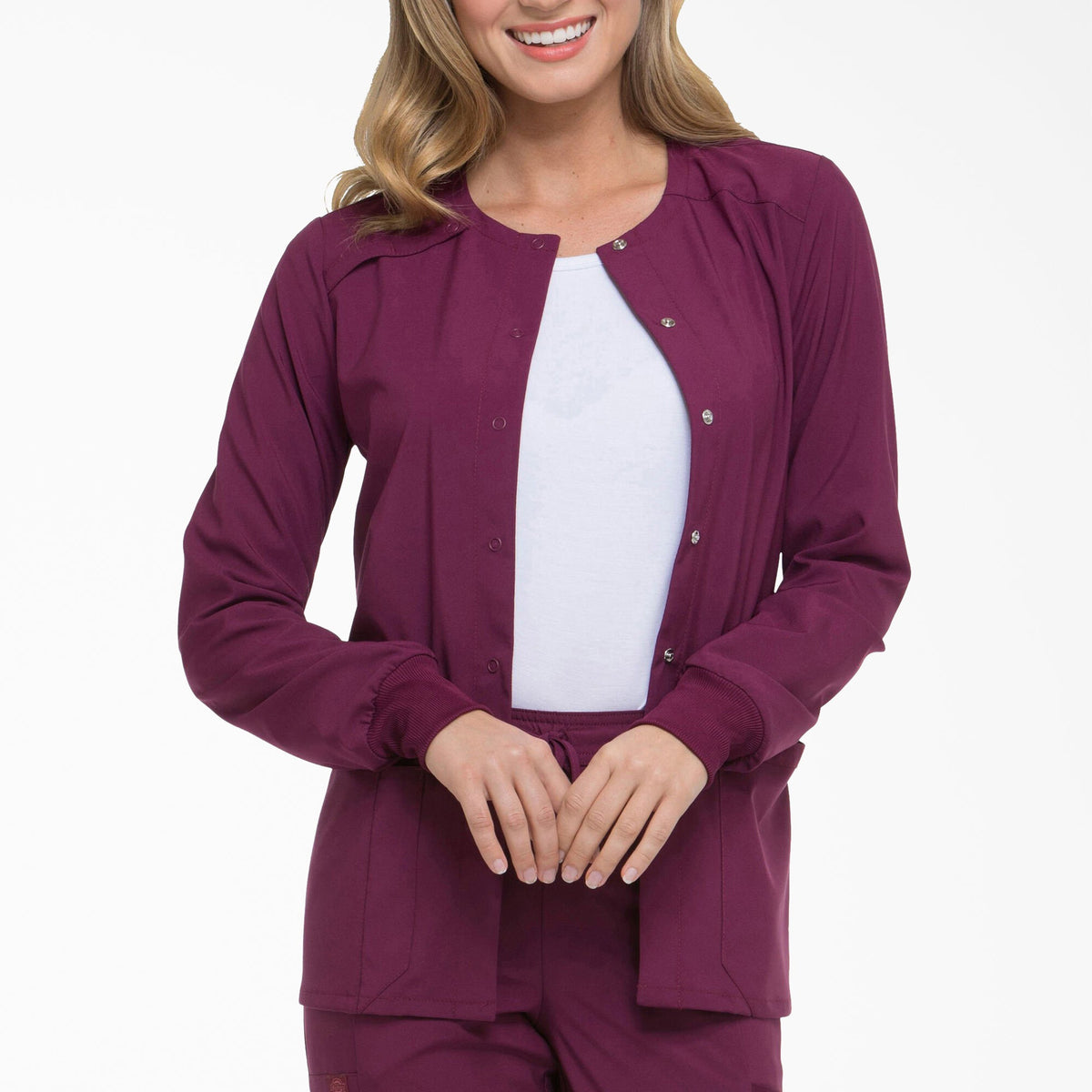 "Women's EDS Essentials Snap Front Scrub Jacket"
