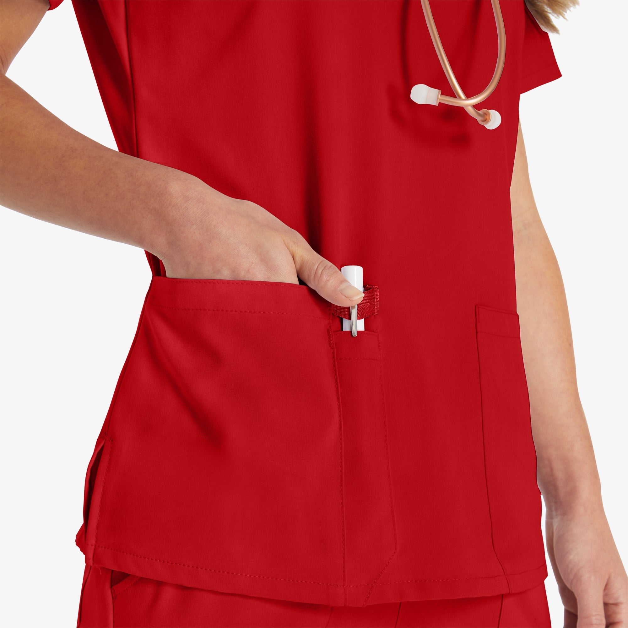 "Women's EDS Essentials V-Neck Scrub Top"