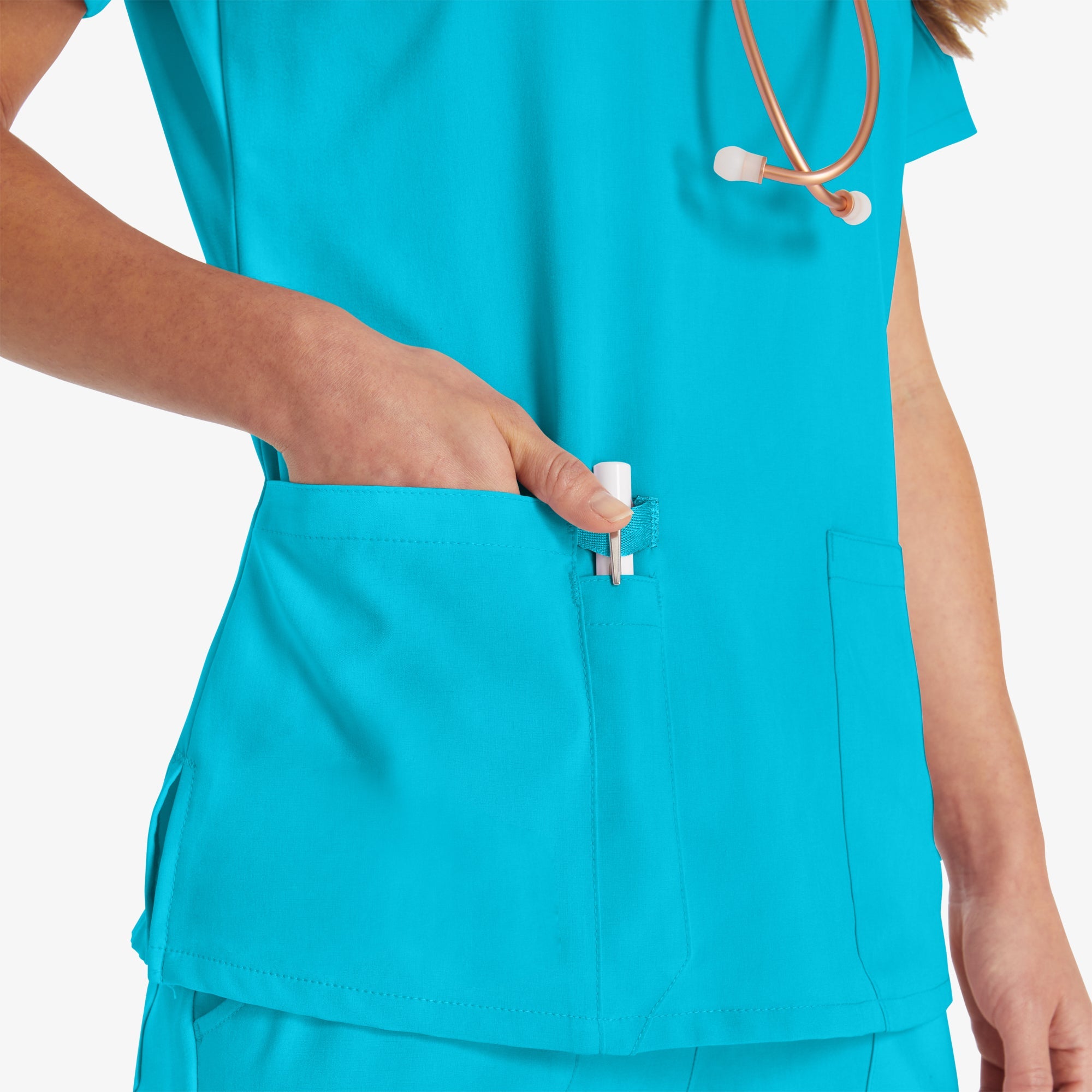 "Women's EDS Essentials V-Neck Scrub Top"